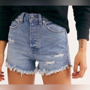 Free people Crvy vintage high rise shorts